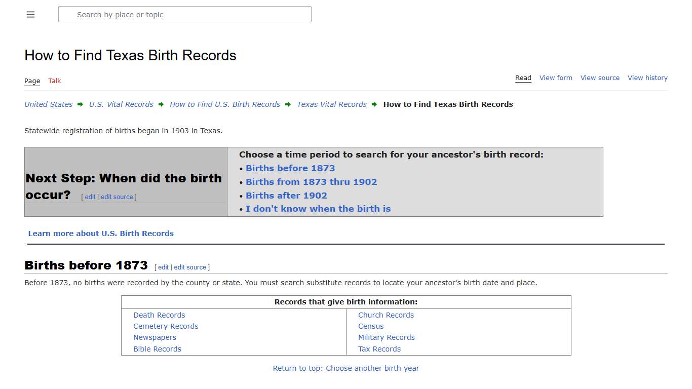 How to Find Texas Birth Records • FamilySearch